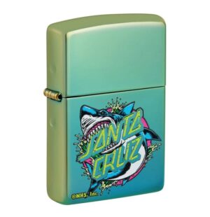 IMG_1927-1.jpeg Santa Cruz Skateboards Shark Dot Zippo Lighter – High Polish Teal